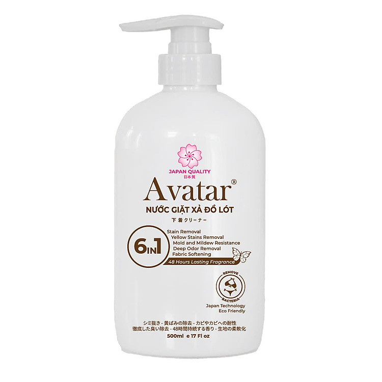Nước Giặt Đồ Lót Lưu Hương 48 Hours 6 In1 Hương Hoa Cỏ Tươi Mát Avatar (Chai 500 mL)