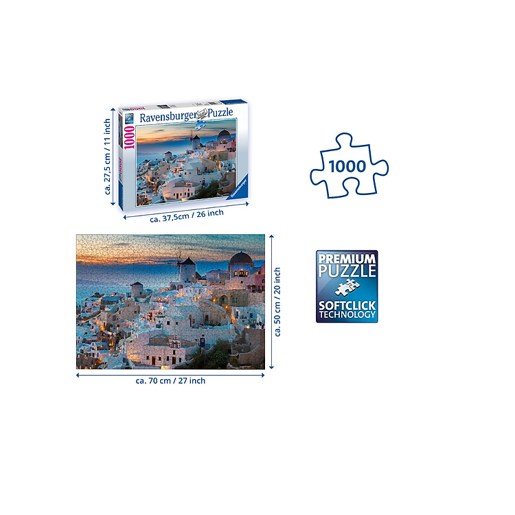 Mua Puzzle Santorini 1000 mảnh RAVENSBURGER Chính hãng Tiết kiệm - Hình ảnh 2