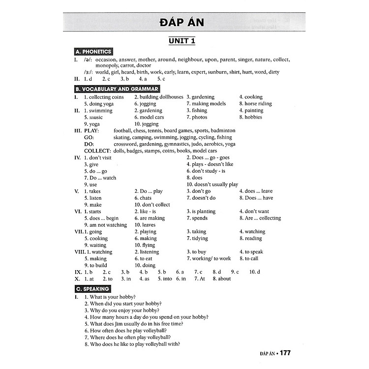 Bài Tập Tiếng Anh 7 - Có Đáp Án - Ảnh 6