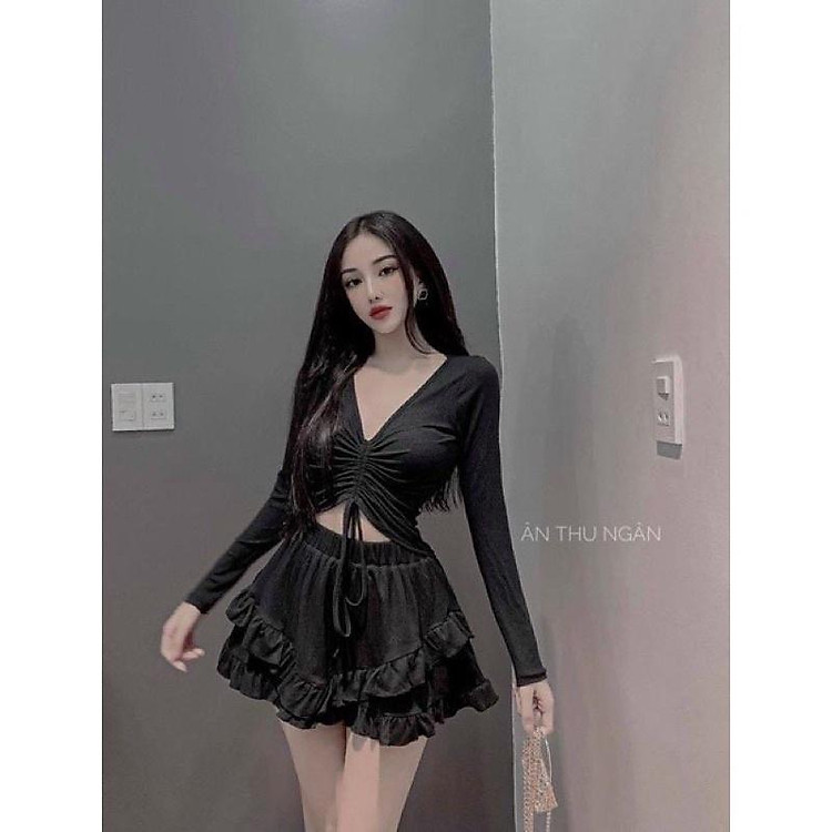 Sét áo rút và chân váy xoè siêu xinh xắn bigsize 50-90kg