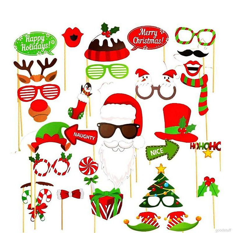 Set 32 Phụ Kiện Chụp Ảnh Phong Cách Giáng Sinh