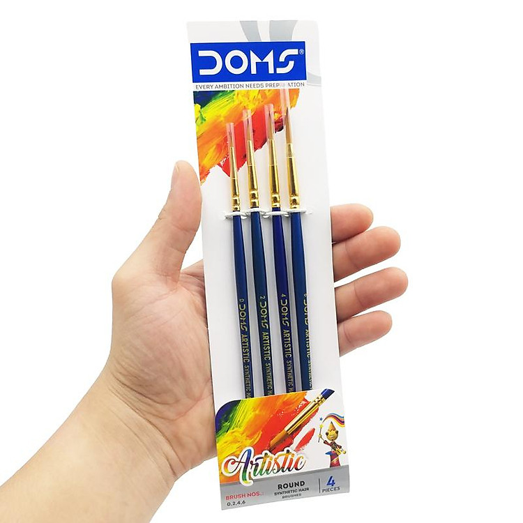 Bộ Cọ Vẽ Đầu Tròn DOMS Artistic 8065 (4 cây) - Ảnh 6