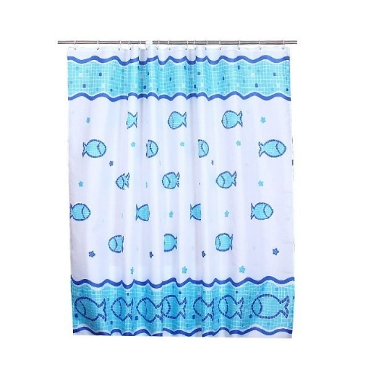 Màn Treo Nhà Tắm Cao Cấp Vải Dày Chống Nước ( 1m8x2m) - cá mẫu mới