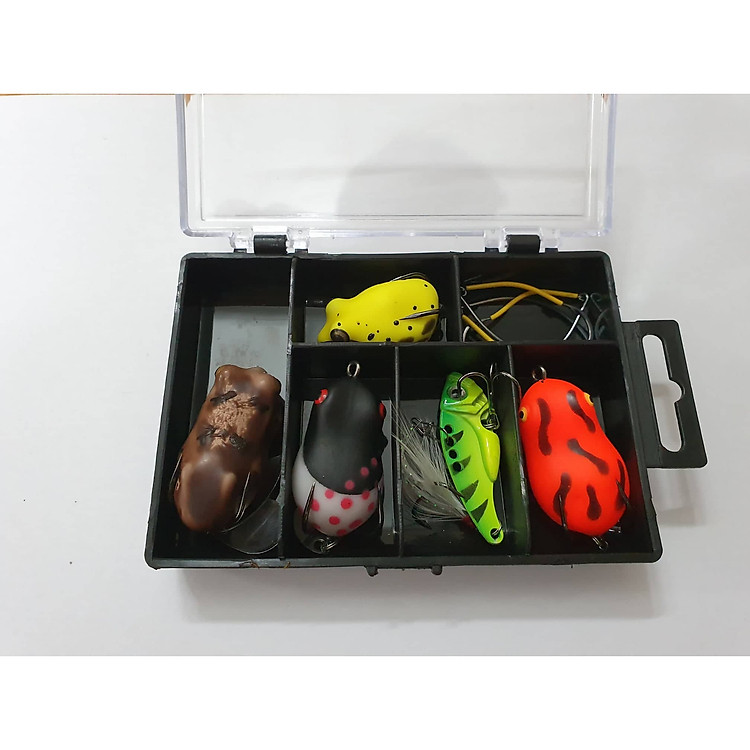 Hộp 5 con mồi câu lure(rê) cá chuối,lóc,chim -bộ số 2-ĐCĐN