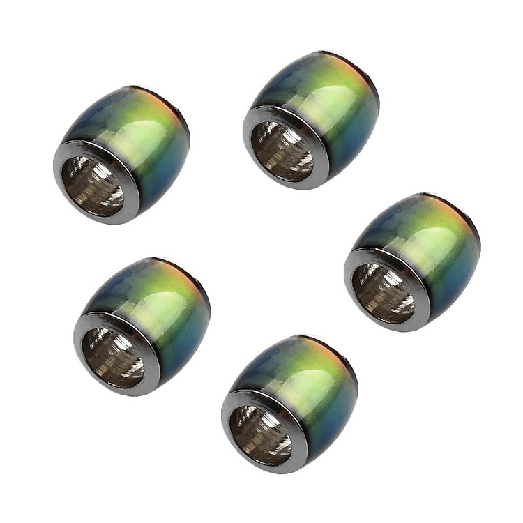 5pcs Mood Loose Beads Barrel Spacers Beads Lucky Charms Color Changing 7x7mm