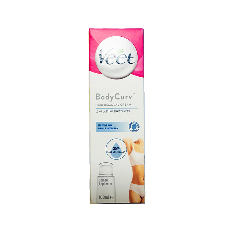 Kem tẩy lông Veet Bikini & Underarm Body Curv Hair Removal Cream 100ml