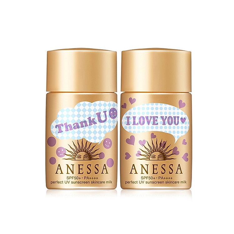 Bộ đôi sữa chống nắng bảo vệ hoàn hảo Anessa Gold Limited 20mlx2