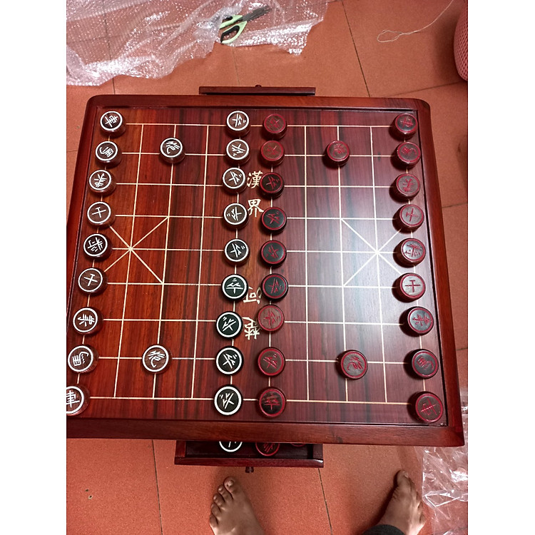 Bàn cờ tướng chân cuốn thư gỗ hương Chính hãng Tiết kiệm - Hình ảnh 3