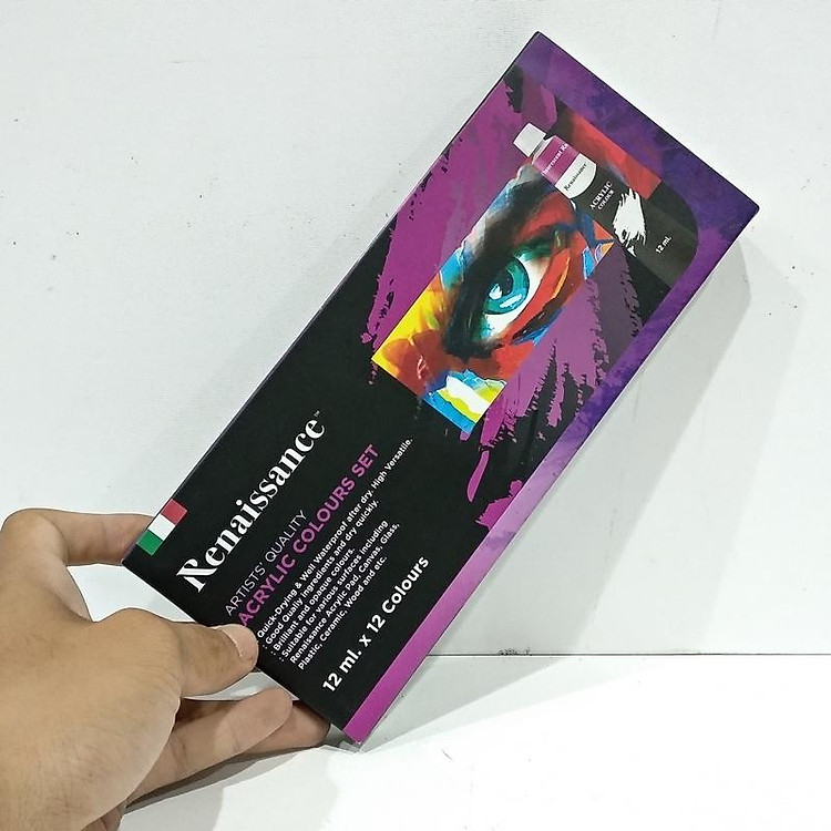 Bộ Màu Vẽ Renaissance Acrylic 12ml (12 màu) - Ảnh 4