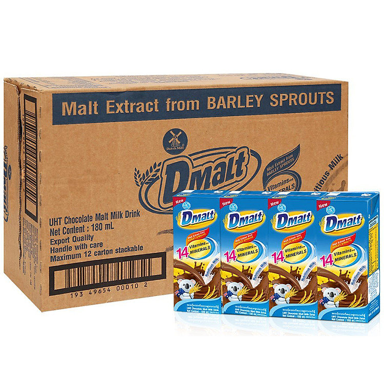 Thùng 32 Hộp Sữa Cacao Lúa Mạch DMALT (180ml/Hộp) Nhập Khẩu Từ Úc