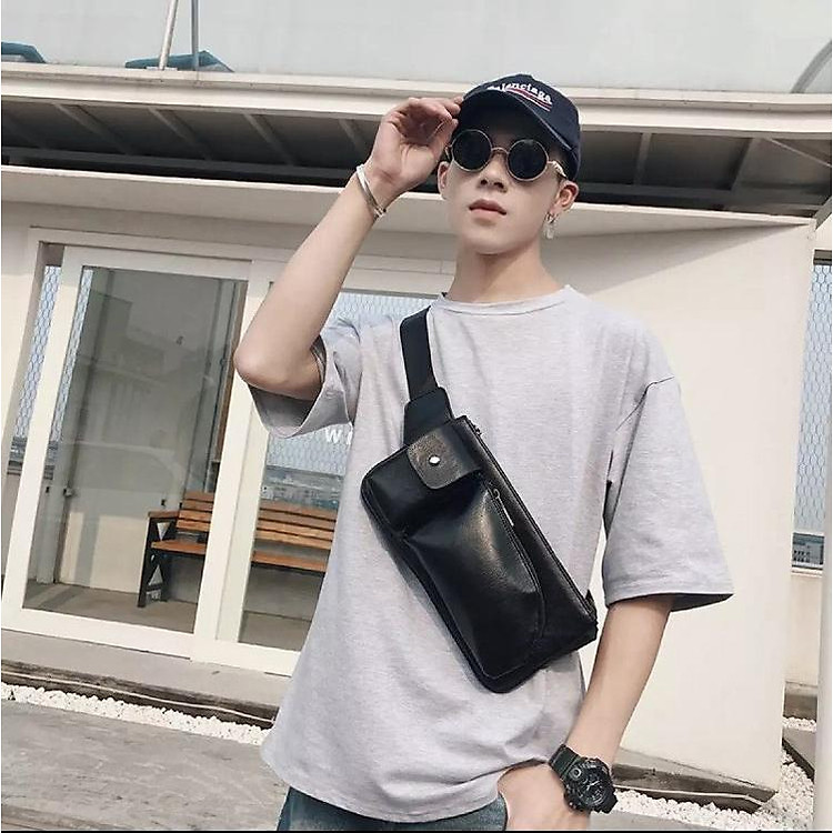Túi đeo chéo dành cho nam da pu cao cấp thời trang phong cách