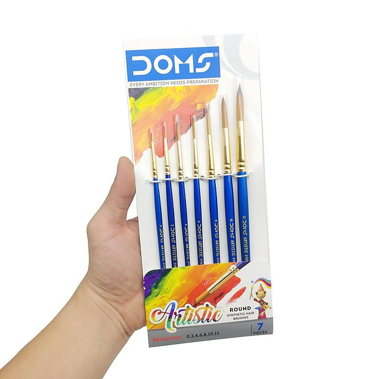 Bộ Cọ Vẽ Đầu Tròn DOMS Artistic 8066 (7 cây) - Ảnh 6