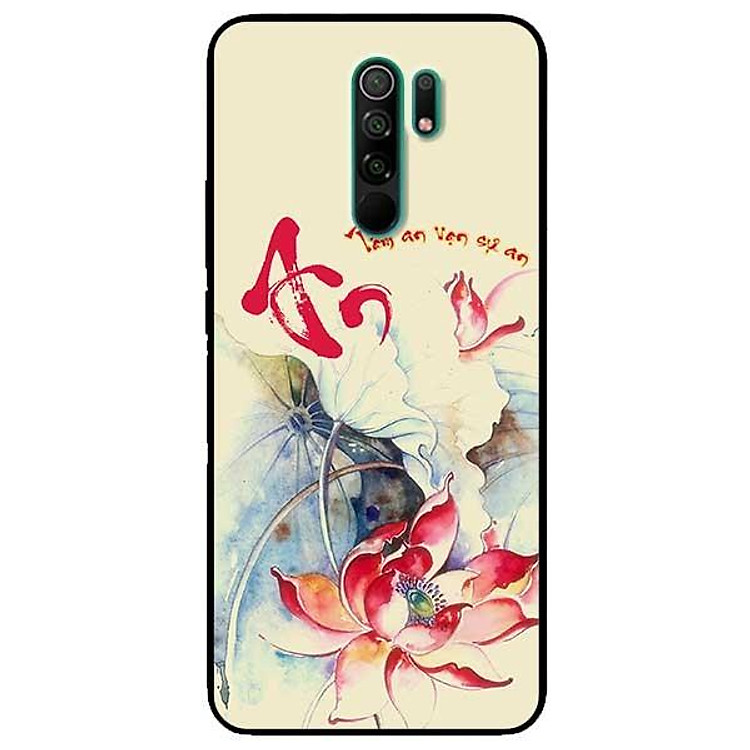 Ốp lưng dành cho Xiaomi Redmi 9 - Redmi 9A - mẫu Tâm An Sen Đỏ