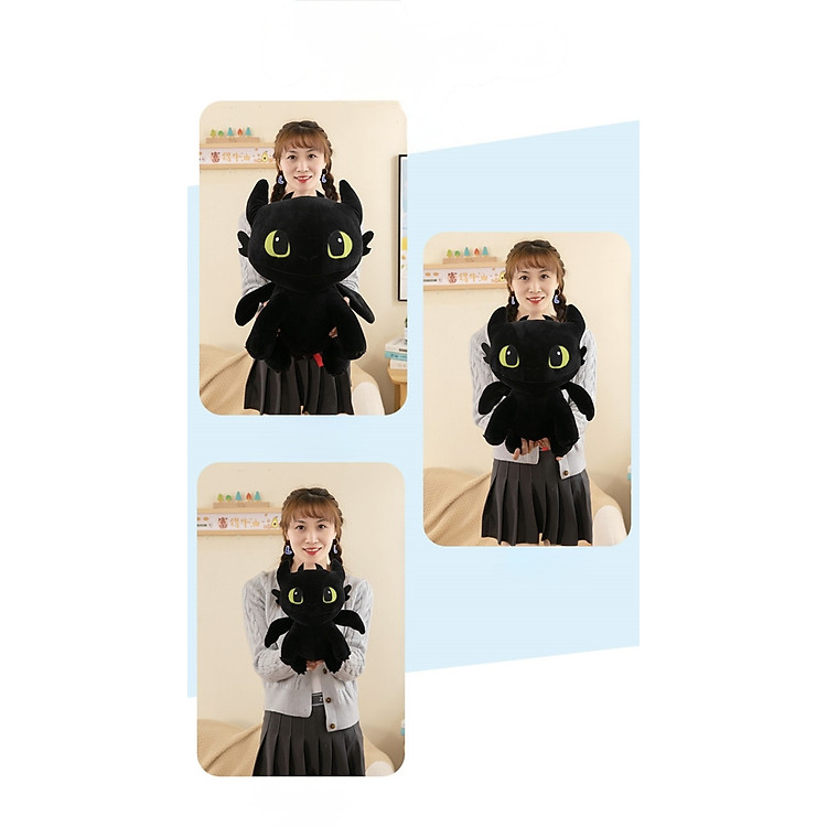 Gấu bông Night Fury rồng nhồi 30cm Chính hãng Ưu đãi - Hình ảnh 4