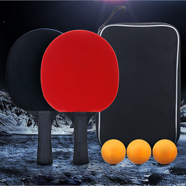 Bộ Vợt Bóng Bàn Kèm 3 Bóng Và Túi Đựng Hàng Chất Lượng Cao