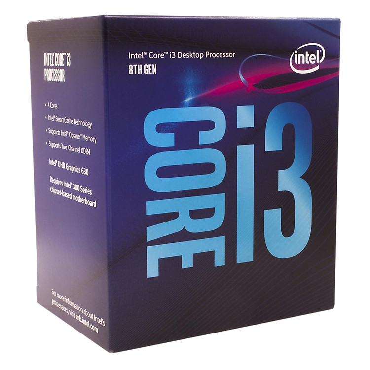 Bộ Vi Xử Lý CPU Intel i3-8100 Processor (3.60Ghz, 6M) - Hàng Chính Hãng