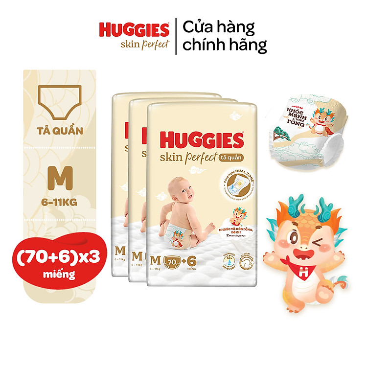 Tìm mua tại Avakids:Combo 3 Gói Tã Huggies Skin Perfect, tràn ngập Khuyến mãi, Ưu đãi