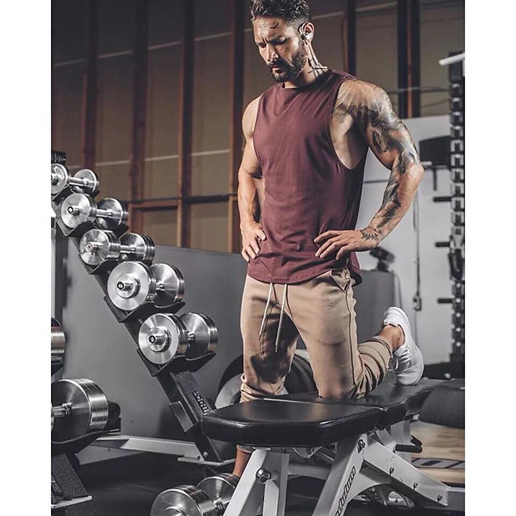 Áo gym nam ba lỗ VQ, Áo ba lỗ nam tập gym, Áo tanktop nam tập gym - Thích hợp tập gym, chạy bộ, bóng rổ vận động cực kì thoải mái (SP084)