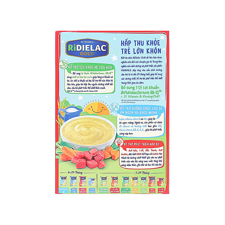 Bột ăn dặm Ridielac Gold 200g Chất lượng Giá tốt - Hình ảnh 5