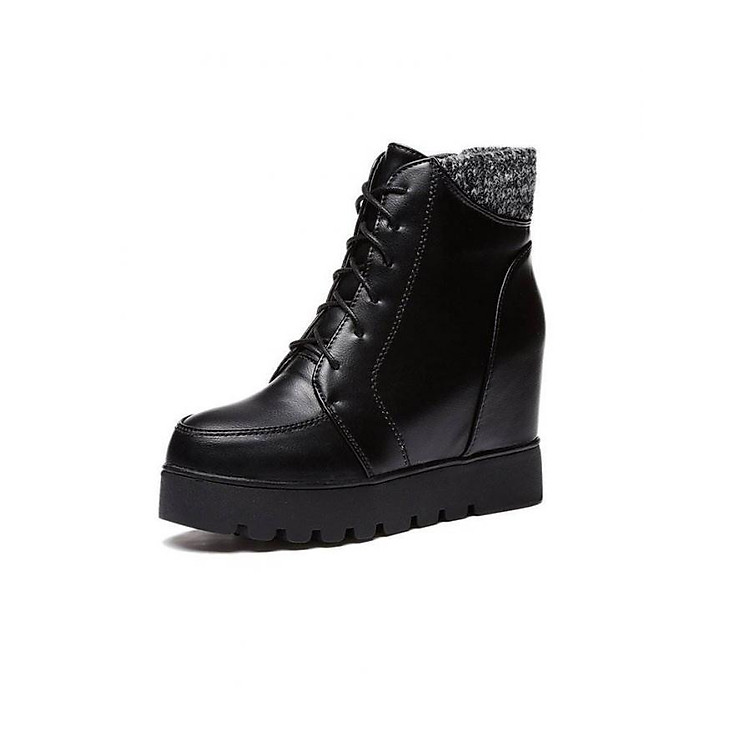 Giày boot nữ cổ cao phong cách cá tính B050 (Đen)