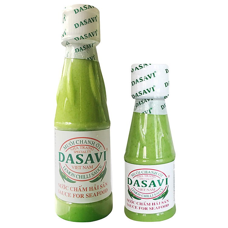 Bộ Muối Chanh Ớt Dasavi Xanh (260g) + Muối Chanh Ớt Dasavi Xanh (130g)