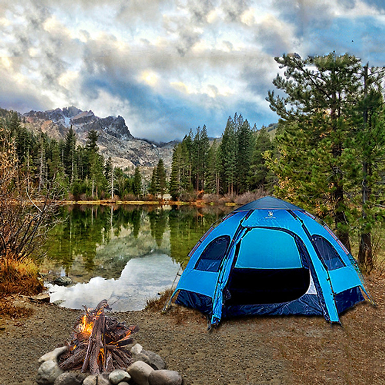 Lều Cắm Trại Tự Bung Hai Lớp Dạng Lục Giác Dành Cho 5-6 Người GL1269