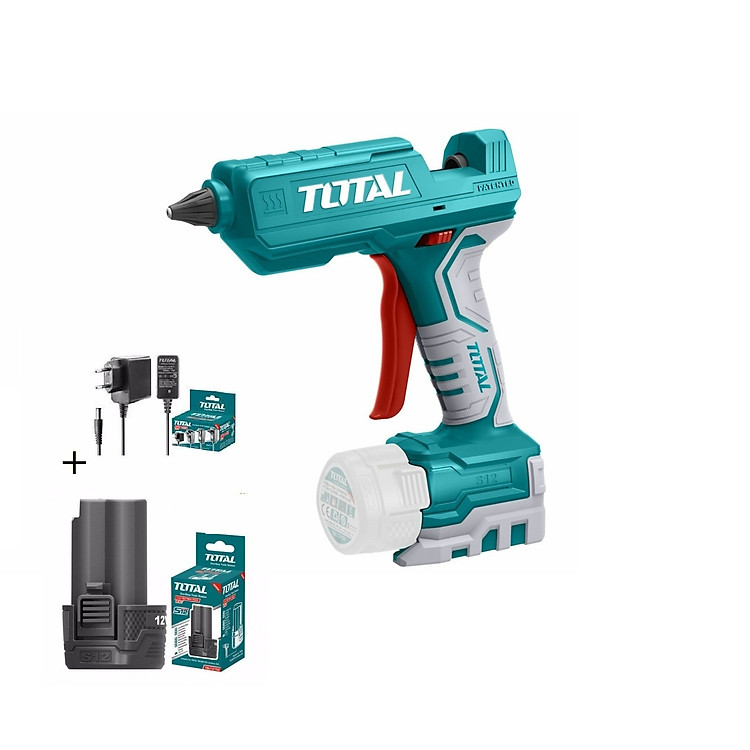 Súng bắn keo dùng pin Lithium-S12 TOTAL TGGLI1201 KHÔNG KÈM 1 PIN 1 XẠC TBLI12152TCLI12071TGGLI1201