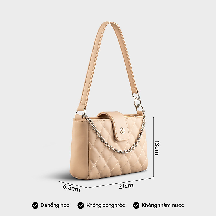 Túi Yuumy ( Thời trang nữ hình chữ nhật họa tiết chần chỉ size 21 - Túi đeo vai da Seasand YN211 ) - Ảnh 4