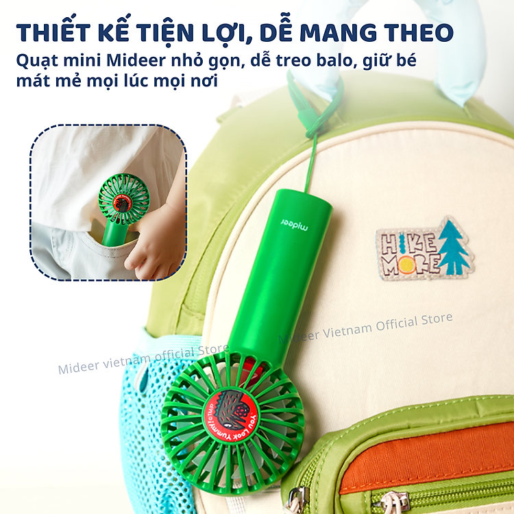 Mua Quạt cầm tay mini Mideer cho bé Chính hãng Ưu đãi - Hình ảnh 5