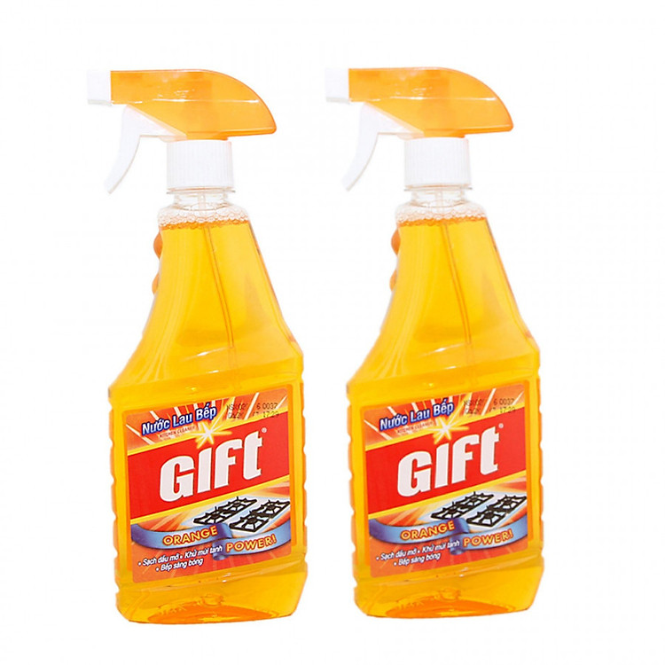 Lốc 2 Chai Gift Nước Lau Bếp 520ml