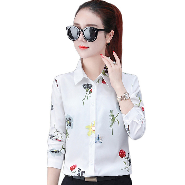 Sơ mi nữ cổ bẻ dài tay 121