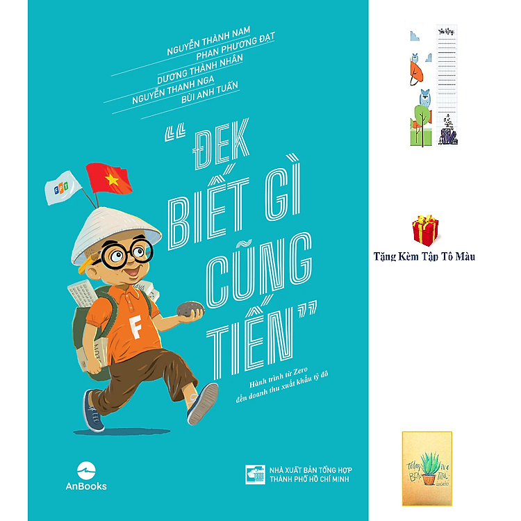 ĐEK BIẾT GÌ CŨNG TIẾN (Tặng Kèm Tập Tô Màu Bất Kỳ Cho Bé ) + Bookmark Cú Mèo + sổ tay xương rồng
