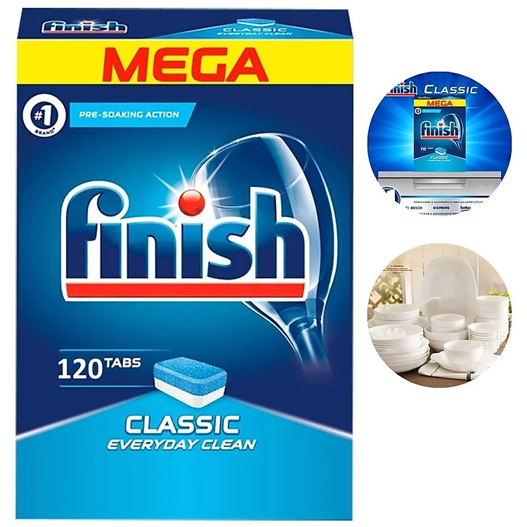 Viên rửa bát Finish Classic - 120 viên / hộp