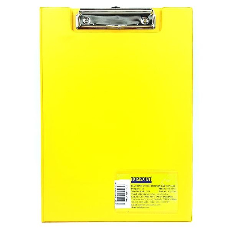 Bìa Trình Ký Đôi Toppoint A4 TOP-135A (Màu Vàng)