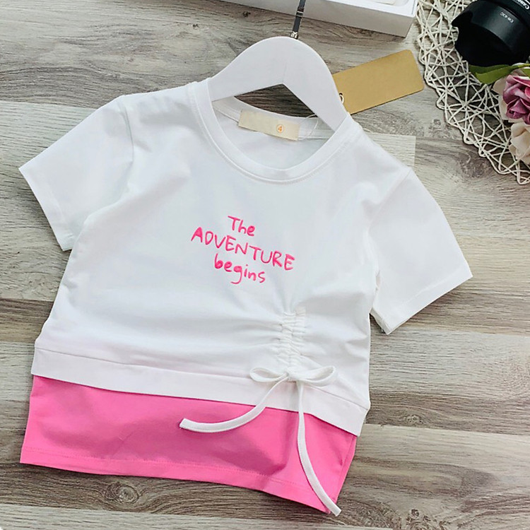 Áo thun rút dây eo bé gái 1-14 tuổi