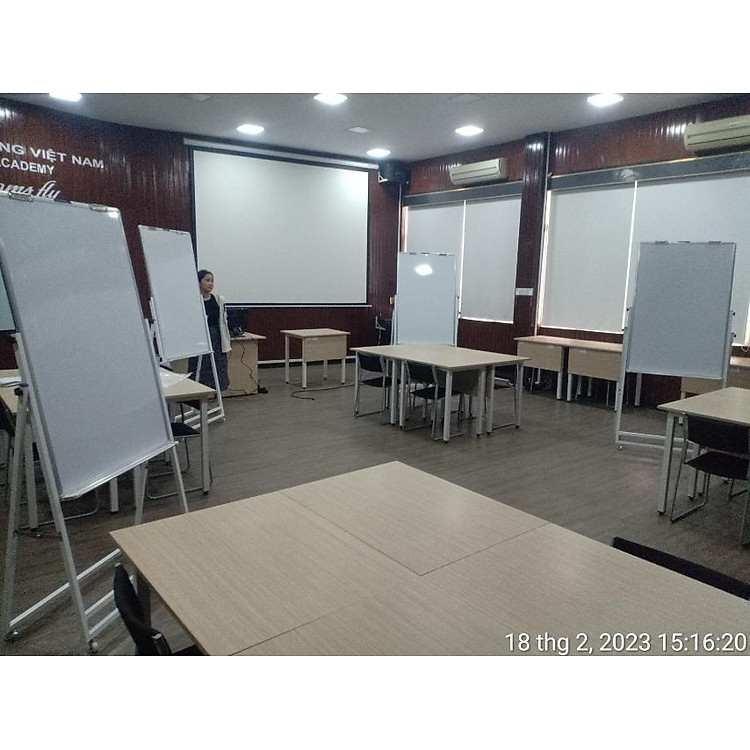 Bảng Flipchart chân gấp viết bút lông Laminate KT 60x100cm - Trắng trơn - Ảnh 3