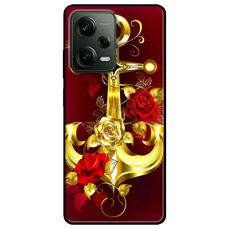 Ốp lưng cho Redmi Note 11 4G - Redmi Note 12 - Redmi Note 12 Pro - Redmi Note 12 Pro 5G - Neo Vàng Nền Đỏ - Hàng Chính Hãng