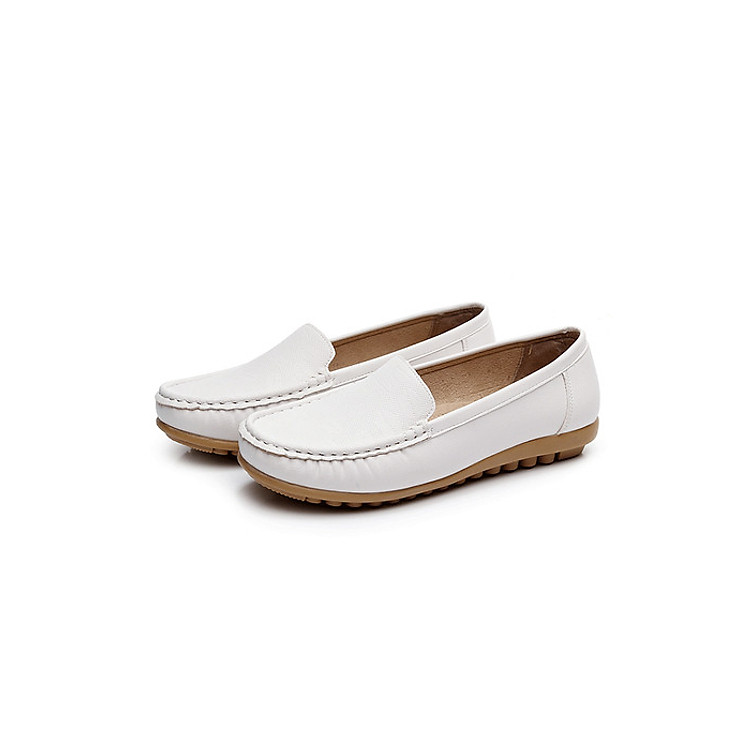 Giày mọi da nữ đế thấp họa tiết đôi môi - GMN001