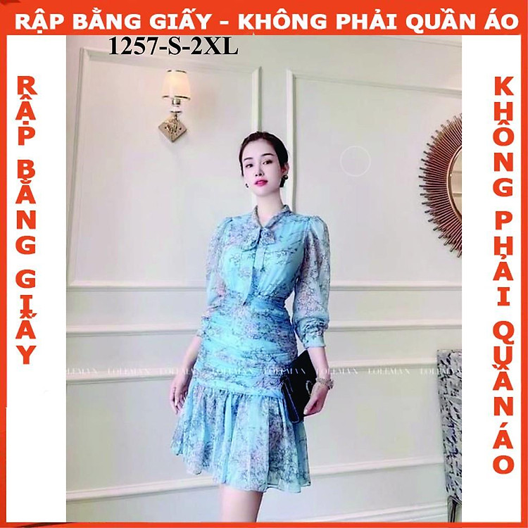 Rập Giấy Đầm Thắt Nơ Mã 1257 (BẢN VẼ) - Ảnh 2