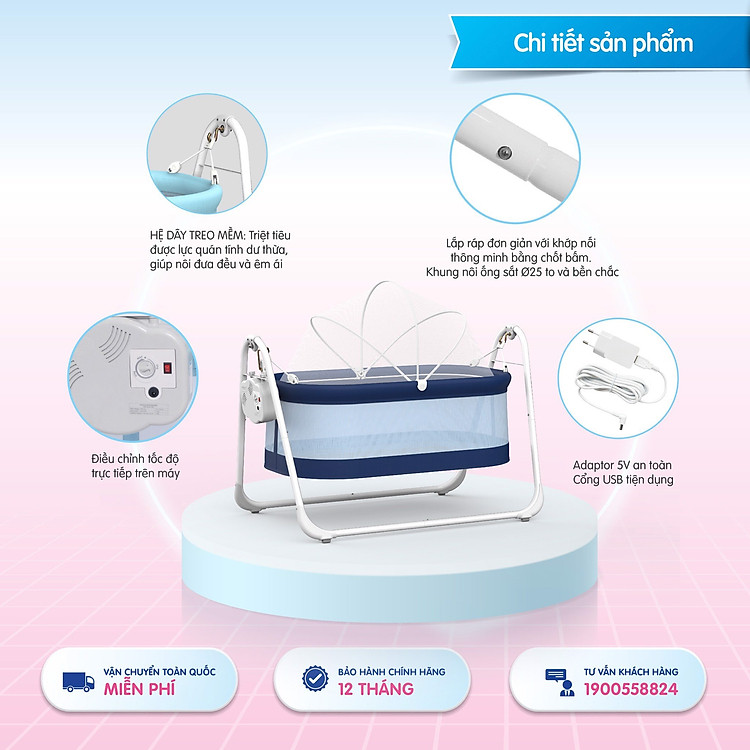 Nôi điện tự động Autoru Z1 Chính hãng Giá tốt - Hình ảnh 4