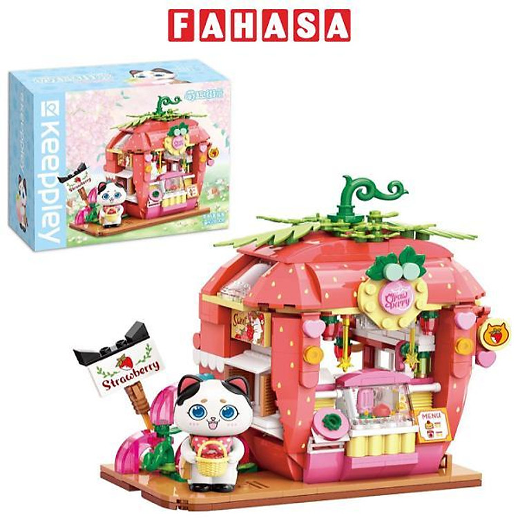 Đồ Chơi Lắp Ráp Lovely Street Tuxedo Cat Strawberry House - Keepplay K28008 (350 Mảnh Ghép)