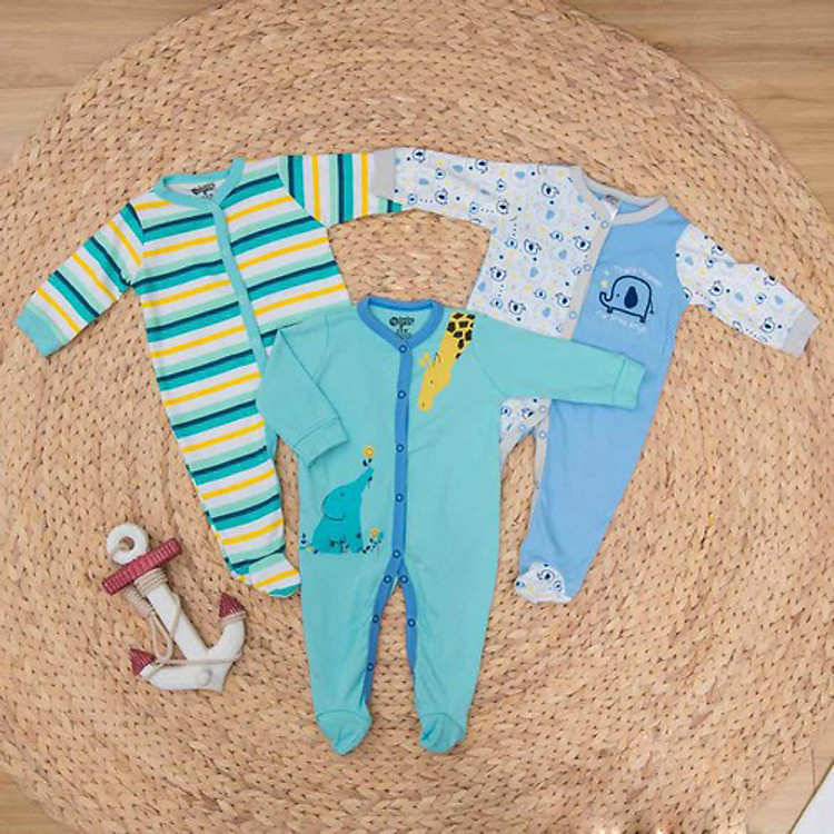 Set 3 body dài liền tất cho bé trai