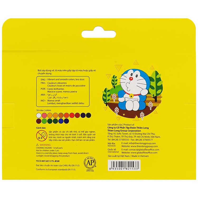 Bút Sáp Màu CR-C05/DO (16 màu) - Ảnh 3