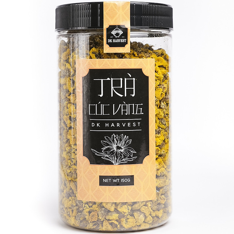 Trà Hoa Cúc Vàng Sấy Khô Nguyên Bông DK Harvest - 150g - Ngủ ngon sâu giấc, sáng mắt, thanh nhiệt
