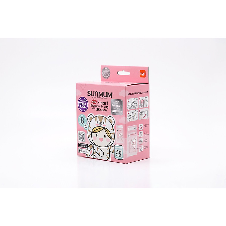 Hộp 50 túi đựng sữa Sunmum 250ml Chính hãng Tiết kiệm - Hình ảnh 2