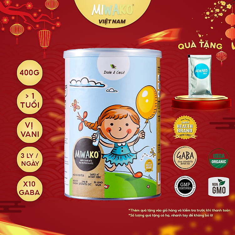 Sữa Hữu Cơ Miwako 400g Vị Gạo Chính hãng Tiết kiệm
