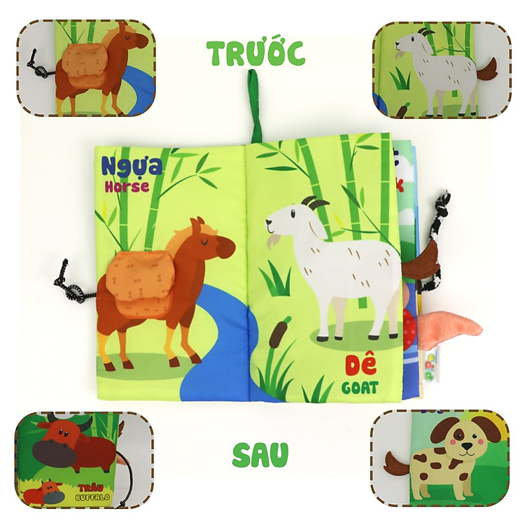Mua Sách Vải Tương Tác Đuôi Con Vật Chính hãng Giá rẻ - Hình ảnh 3