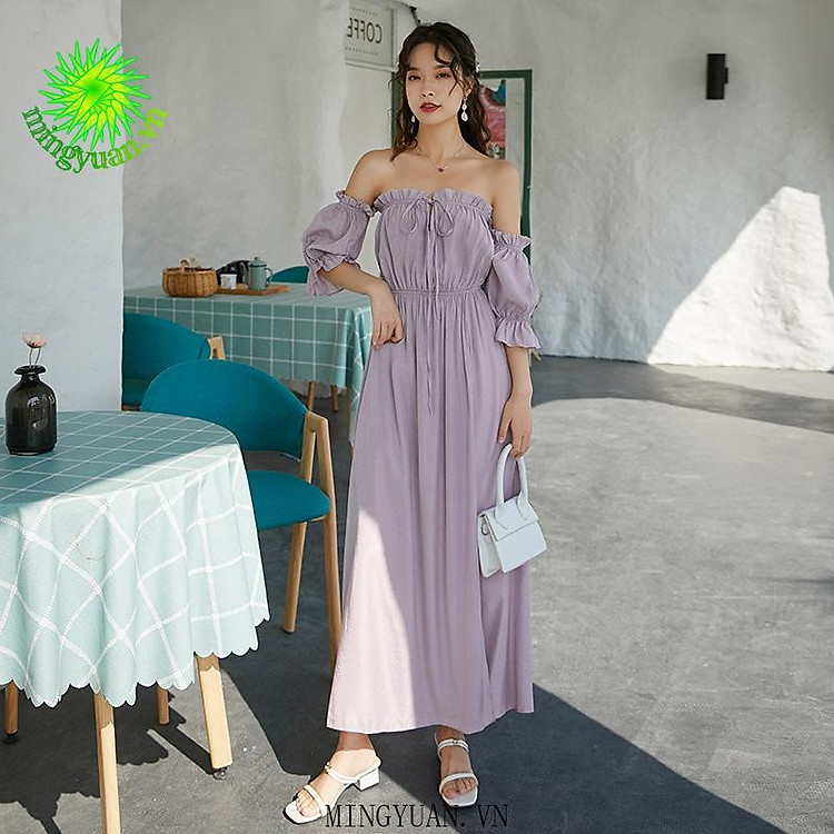 Đầm Dài Trễ Vai Gợi Cảm Cho Nữ