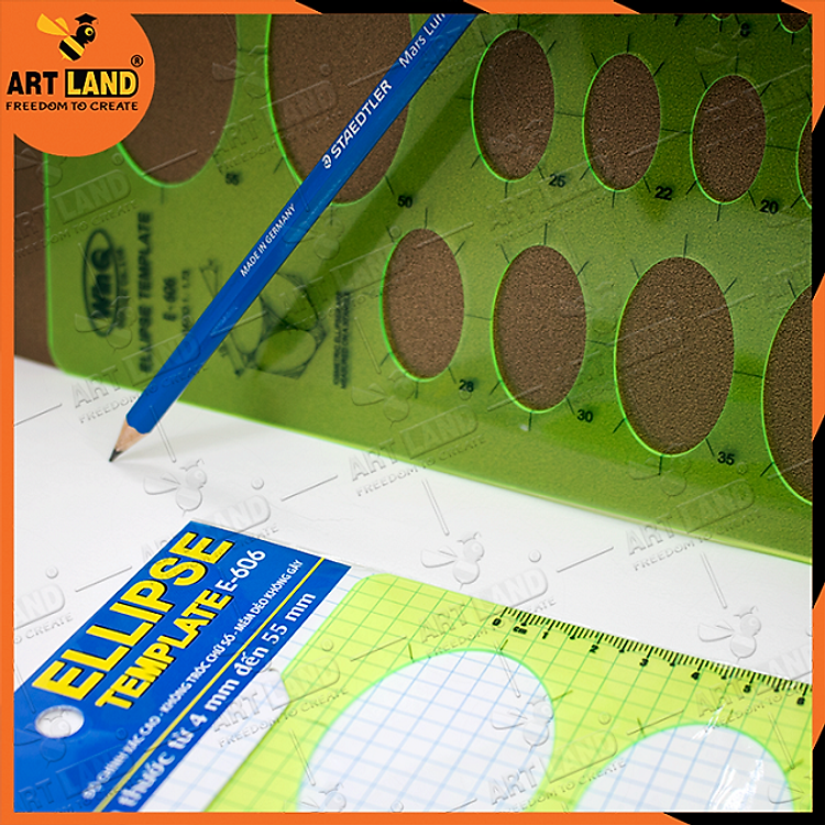 Thước Vẽ Ellipse Template WinQ E606 - Ảnh 6