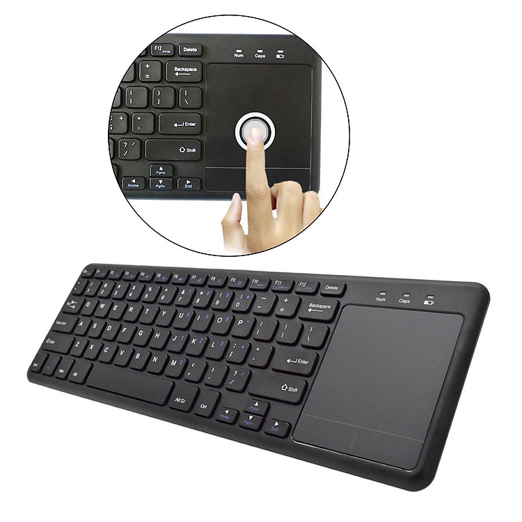 Slim 2.4G Wireless Keyboard with Mouse Touchpad Easy Control ,for Android ,AAA Battery Powered Touch Keyboard for Business Computer Tablet TV